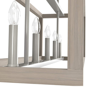 Hunter Fan Company Squire Manor 5 Light Ceiling Chandelier in Brushed Nickel - TRAPSKI