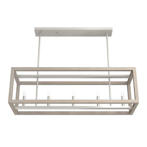 Hunter Fan Company Squire Manor 5 Light Ceiling Chandelier in Brushed Nickel - TRAPSKI