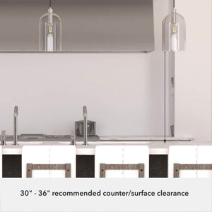 Hunter Fan Company Lochemeade 1 Bulb Glass Dome Adjustable Hanging Pendant Light