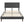 BIKAHOM Upholstered Platform Bed with Square Stitch Headboard, King, Dark Grey