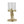 7x4x7.5' Gold Rabbit Pillar Candle Holder with Clear Glass Hurricane Shade