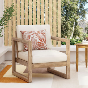 Outdoor Acacia Wood Patio Club Chair