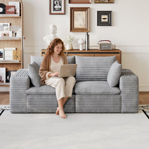 71" Cloud Sofa in Corduroy Fabric