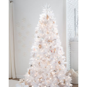 Treetopia Moonlight White 7 Foot Artificial Unlit Christmas Holiday Tree w/Stand