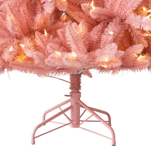 Treetopia Luxe La Vie En Rose 6 Foot Artificial Full Prelit Christmas Tree