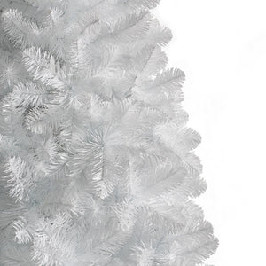 Treetopia All Snowed In White 8 Ft Artificial Prelit Slim Christmas Tree w/Stand