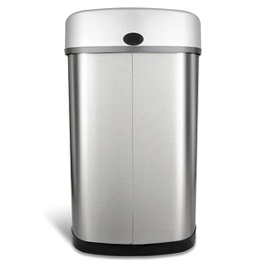 NINESTARS 13.2 Gallon Stainless Steel Hands Free Motion Sensor Garbage Trash Can - TRAPSKI