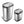 NINESTARS 13.2 Gallon & 3.2 Gallon Dual Stainless Steel Motion Sensor Trash Cans - TRAPSKI