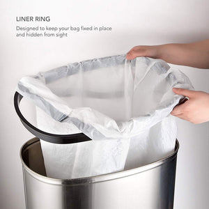 NINESTARS 13.2 Gallon & 3.2 Gallon Dual Stainless Steel Motion Sensor Trash Cans - TRAPSKI