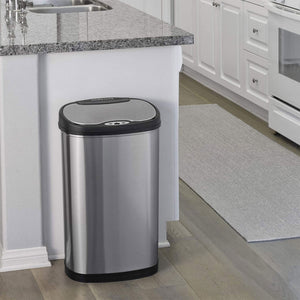 NINESTARS 13.2 Gallon & 3.2 Gallon Dual Stainless Steel Motion Sensor Trash Cans - TRAPSKI