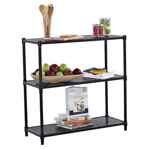 TRINITY EcoStorage 3 Tier Adjustable Flat Slat Wire Shelving, Dark Bronze - TRAPSKI