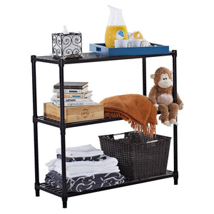 TRINITY EcoStorage 3 Tier Adjustable Flat Slat Wire Shelving, Dark Bronze - TRAPSKI
