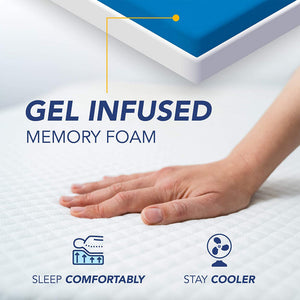 Dynasty Mattress 10 Inch CoolBreeze Gel Memory Foam Short King RV Mattress Bed - TRAPSKI