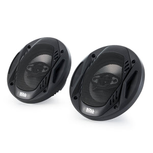 BOSS 5.25" 300W 4 Way Car Audio Coaxial Speakers Stereo Black 4 Ohm (6 Pack)