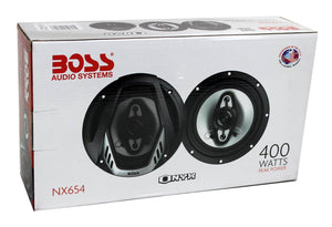 BOSS Audio NX654 Onyx 6.5" 400W 4-Way 4-Ohm Car Audio Coaxial Speaker Set, Pair - TRAPSKI