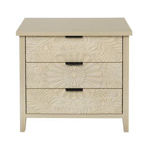 3 Drawer Cabinet - Natural Wood Finish