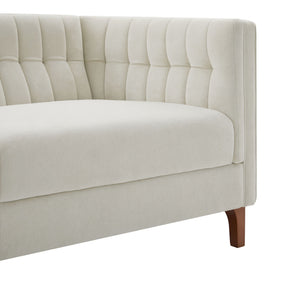 Modern 3 Seater Sofa Upholstered Couch with Curved Armrests