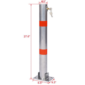 Parking Bollard Pole Barrier With Lock for Car Parking Protection