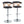 Gardenia - Contemporary Adjustable Barstool With Swivel / Rounded T Footrest (Set of 2)