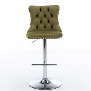 Swivel Adjustable Height Barstools Set of 2
