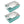 NutriChef Rectangular Ceramic Nonstick Kitchen Bakeware Pan Set, Aqua (2 Pack)