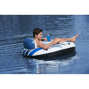 Bestway 43116E Hydro Force Rapid Rider Single River Inner Tube, Blue and White