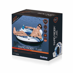 Bestway 43116E Hydro Force Rapid Rider Single River Inner Tube, Blue and White