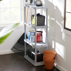 Gracious Living Knect-A-Shelf 4 Tier Light Duty Storage Shelving System (2 Pack)