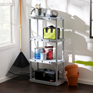 Gracious Living Knect-A-Shelf 4 Tier Light Duty Storage Shelving System (3 Pack)