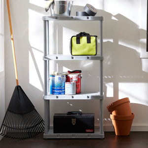 Gracious Living Knect-A-Shelf 4 Tier Light Duty Storage Shelving System (3 Pack)