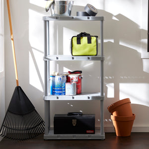 Gracious Living Knect-A-Shelf 4 Tier Light Duty Storage Shelving System (4 Pack)