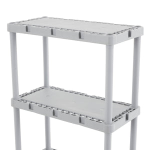 Gracious Living Knect-A-Shelf 4 Tier Light Duty Storage Shelving System (3 Pack)