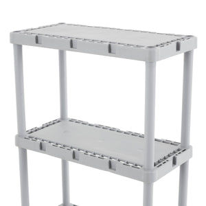 Gracious Living Knect-A-Shelf 4 Tier Light Duty Storage Shelving System (4 Pack)