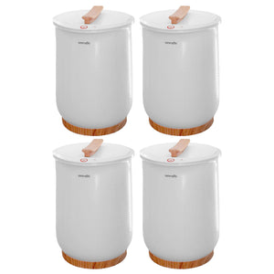 SereneLife Luxury Electric Bathroom Spa Bucket Towel Warmer for Bathrobes, White (4 Pack)