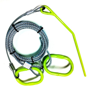 Timber Tuff TMW-48 15 Foot ATV UTV Log Choker Cable with Tow Rings & Probe Stake - TRAPSKI