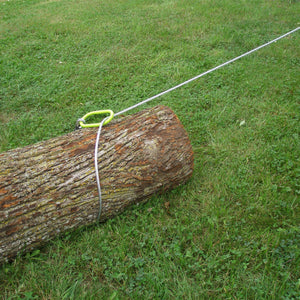 Timber Tuff TMW-48 15 Foot ATV UTV Log Choker Cable with Tow Rings & Probe Stake - TRAPSKI
