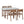 U_STYLE 5-Piece Outdoor Acacia Wood Dining Set