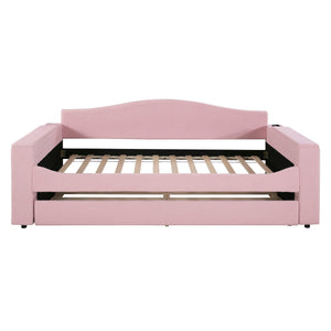 Upholstered Daybed With Storage Armrests, Trundle And Latest Integrated tooth Audio System