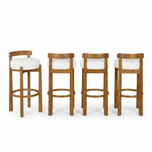 Elise Indoor Wooden Low Back Barstool
