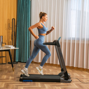 OVICX C100 Portable Foldable Home Treadmill w/ Bluetooth & Fitness Tracking App - TRAPSKI