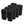 Sterilite 13 Gal Kitchen Swing Top Lidded Wastebasket Trash Can, Black (8 Pack)