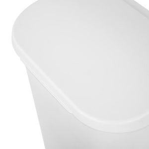 Sterilite 11.3 Gallon Lift Top Lid Wastebasket Kitchen Trash Can, White (6 Pack)