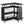 L Shaped Home Mini Bar Table With 2 Tier Shelves & Glass Racks - Black