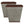 Southern Patio 16 Inch Square Rustic Resin Outdoor Box Flower Planter (2 Pack)