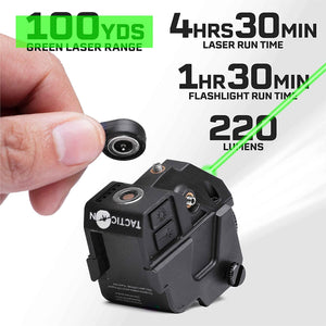 Tacticon Firefly V2 Flashlight Precision Laser Sight for Hunting, Green Laser