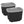 Homz 6610BKTS.10 10 Gallon Molded Plastic Storage Bin with Secure Lid (2 Pack)