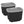 Homz 6610BKTS.10 10 Gallon Molded Plastic Storage Bin with Secure Lid (2 Pack)
