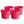 Homz Plastic 18 Gallon Utility Bucket Tub Container with Handles, Pink (2 Pack)