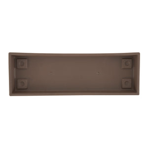 HC Companies Farmhouse Venetian 24 Inch Rectangular Flower Box Saucer, Chocolate