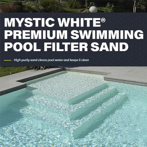 U.S. Silica 50 Pound Mystic White II Swimming Pool Filter Sand, White, 2 Pack